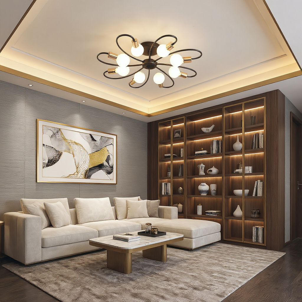 Lustre Moderno Plafon Flower