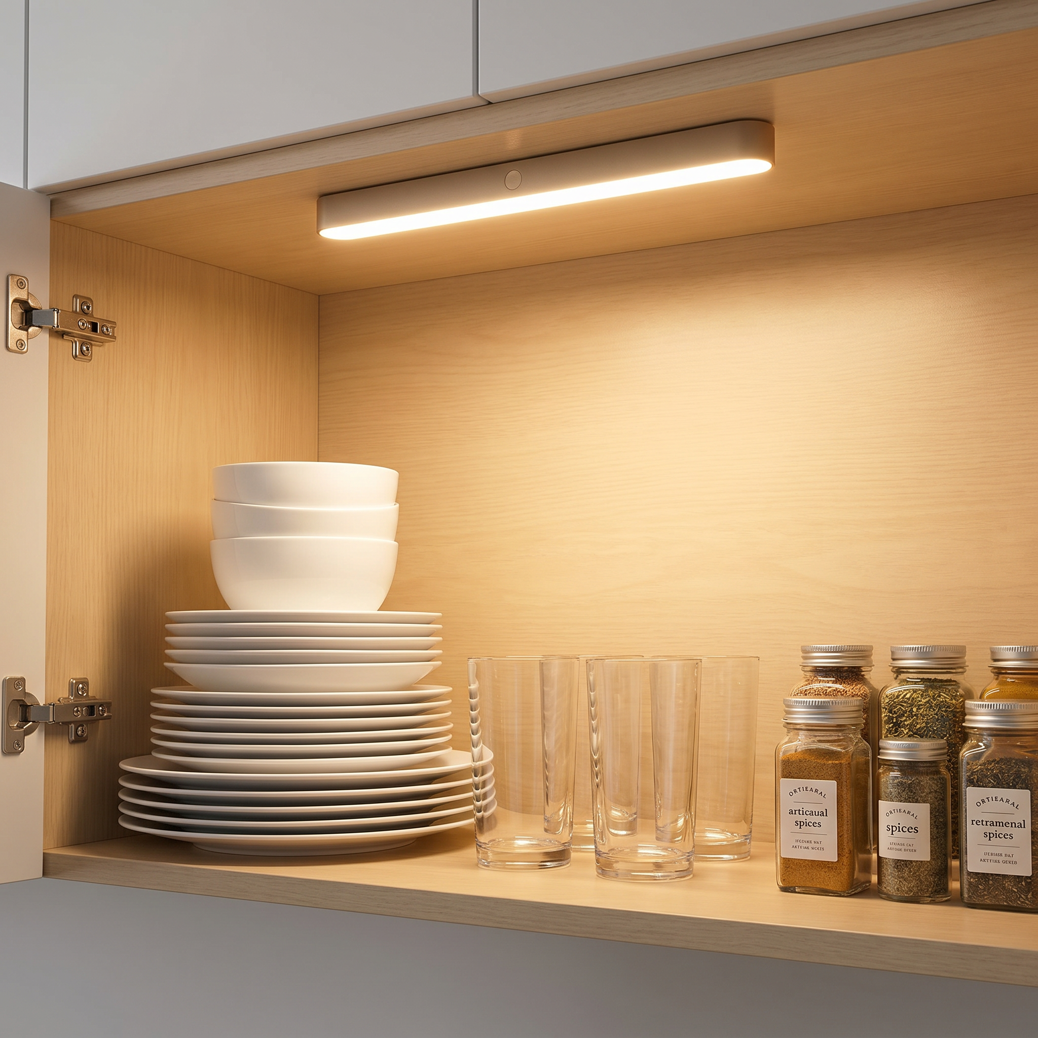 Arandela LED de Madeira USB Recarregável com Base Magnética