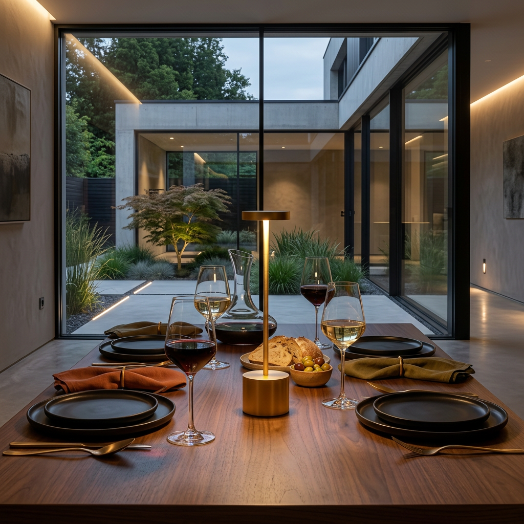Luminária de Mesa Recarregável com Toque