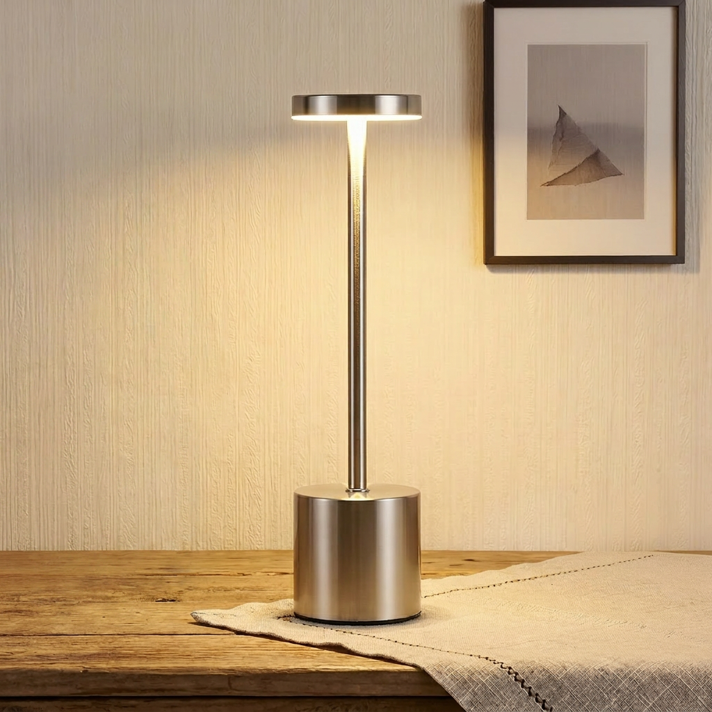 Luminária de Mesa Recarregável com Toque
