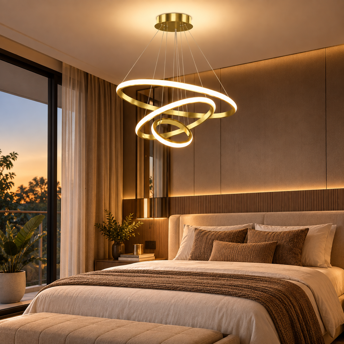 Lustre LED Moderno Fio Circular Regulável