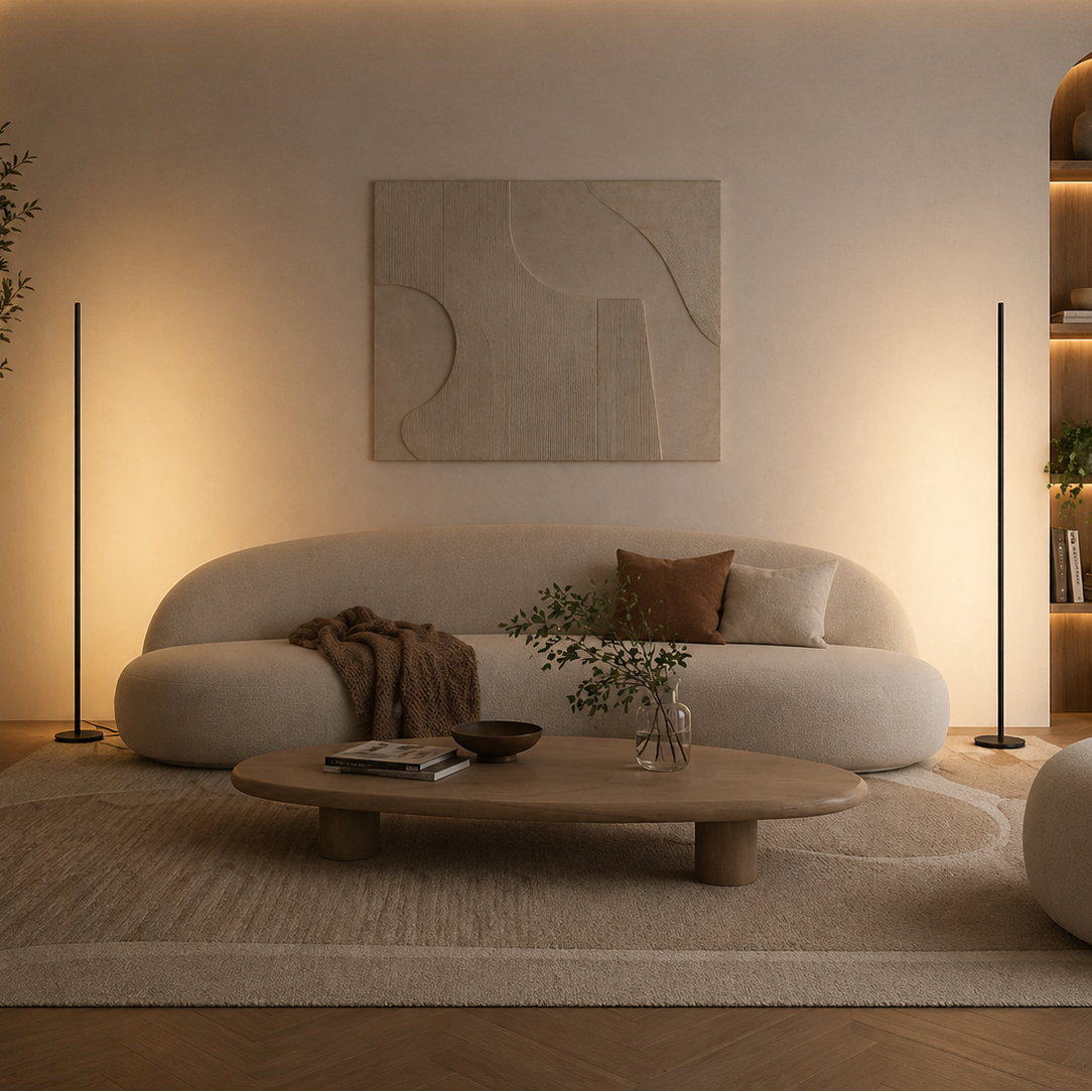 Luminária de Piso LED Estilo Europeu Minimalista
