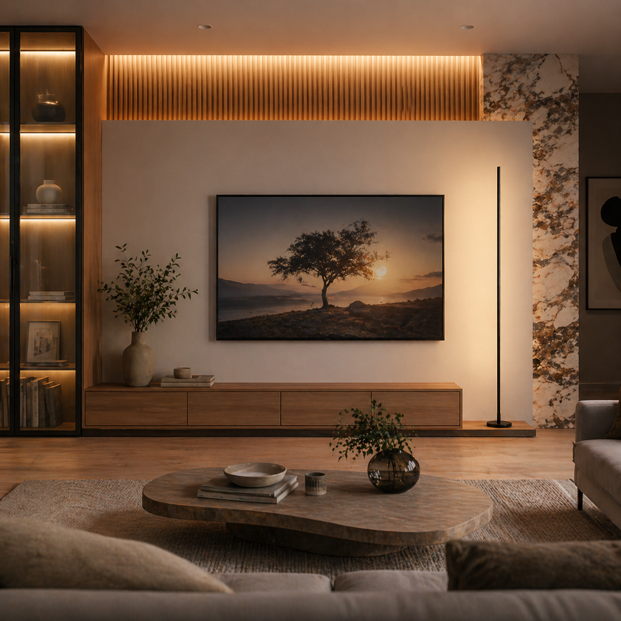 Luminária de Piso LED Estilo Europeu Minimalista
