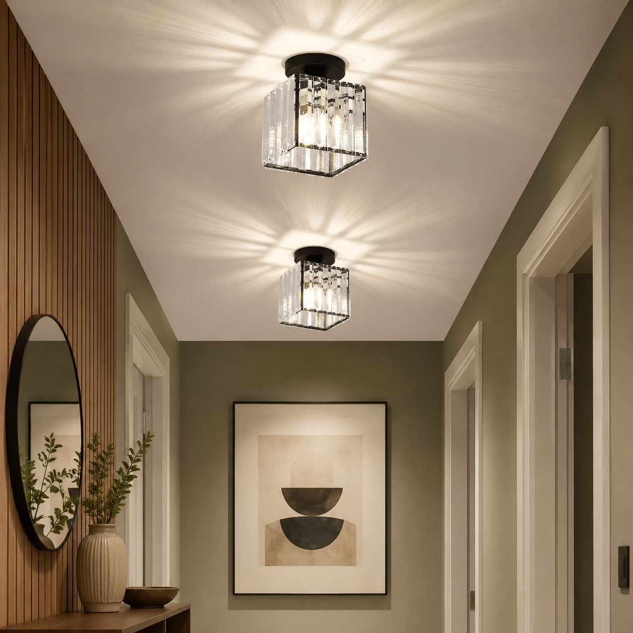 Luminária de Teto Plafon em Vidro