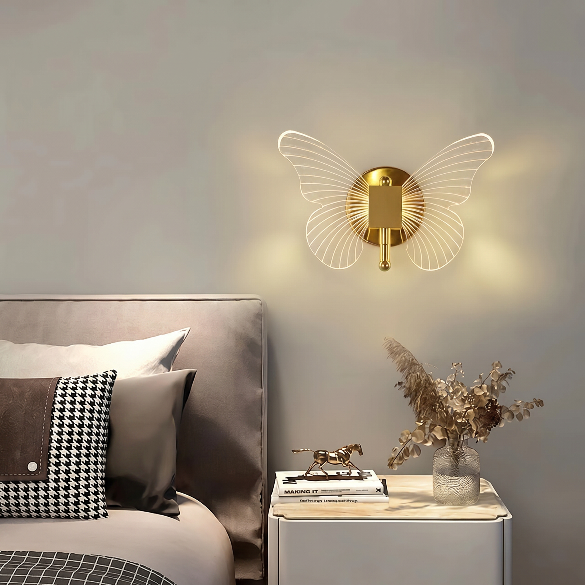 Arandela de Parede Borboleta Led