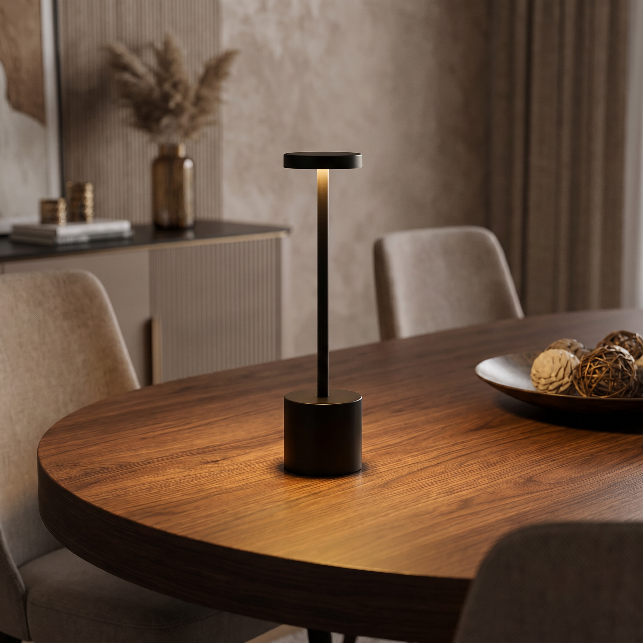 Luminária de Mesa Recarregável com Toque